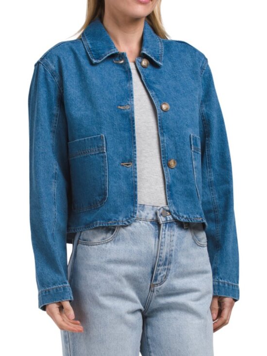Blank NYC Jackets & Blazers - BLANK NYC Cropped Denim Jacket